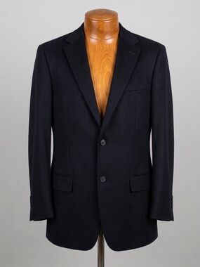 Cashmere, Silk & Wool Men’s NWT Black Blazer Coat Jacket Ron Chereskin 36S